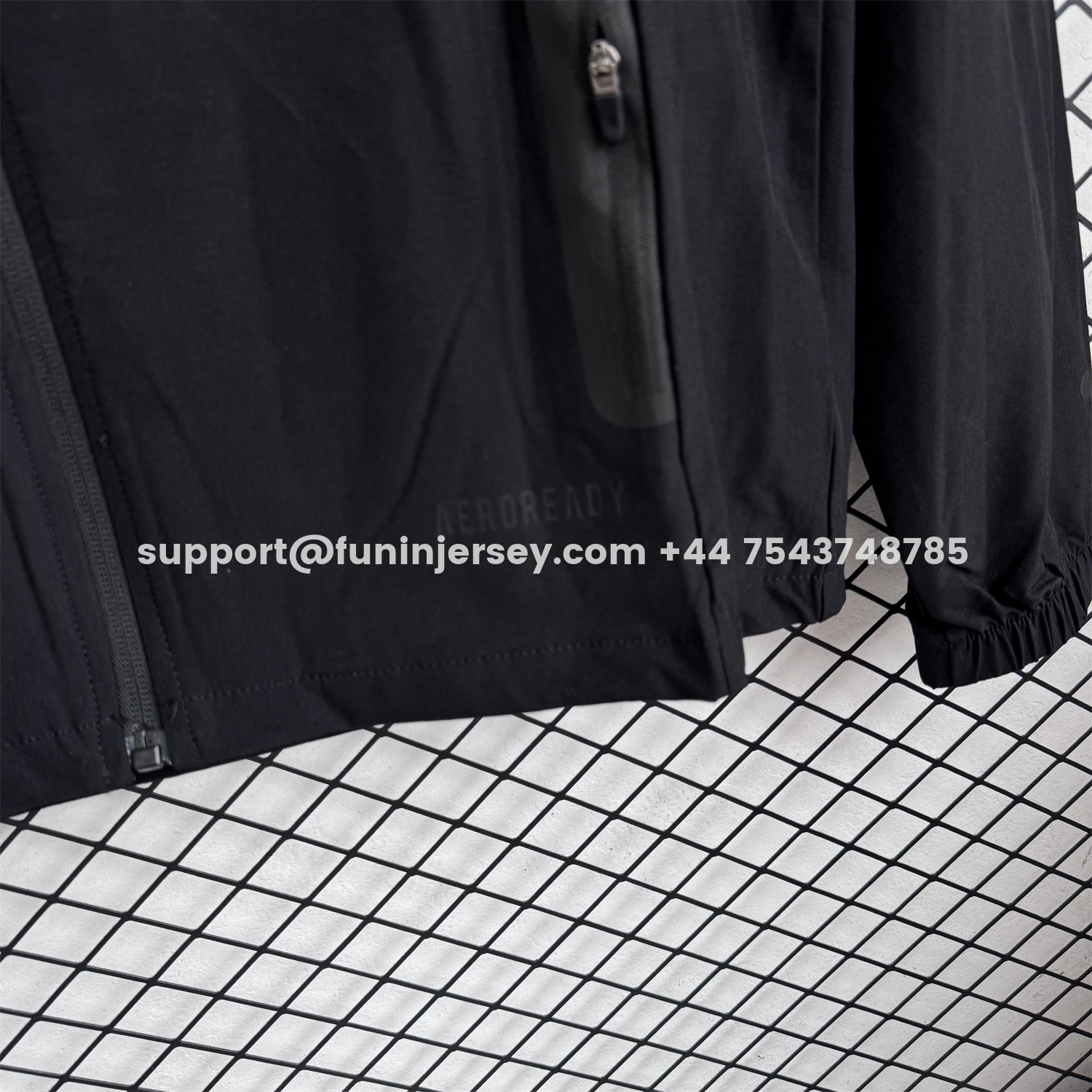 Funinjersey-Arsenal 25-26 Windbreaker Training Set - Pure Black Top and Pants