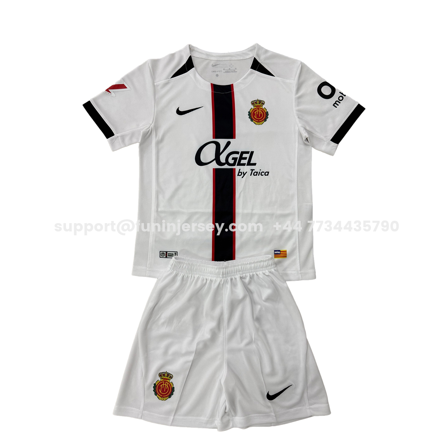 Funinjersey-Mallorca 25-26 Away White Men's Adult Jersey Set - Fans Version