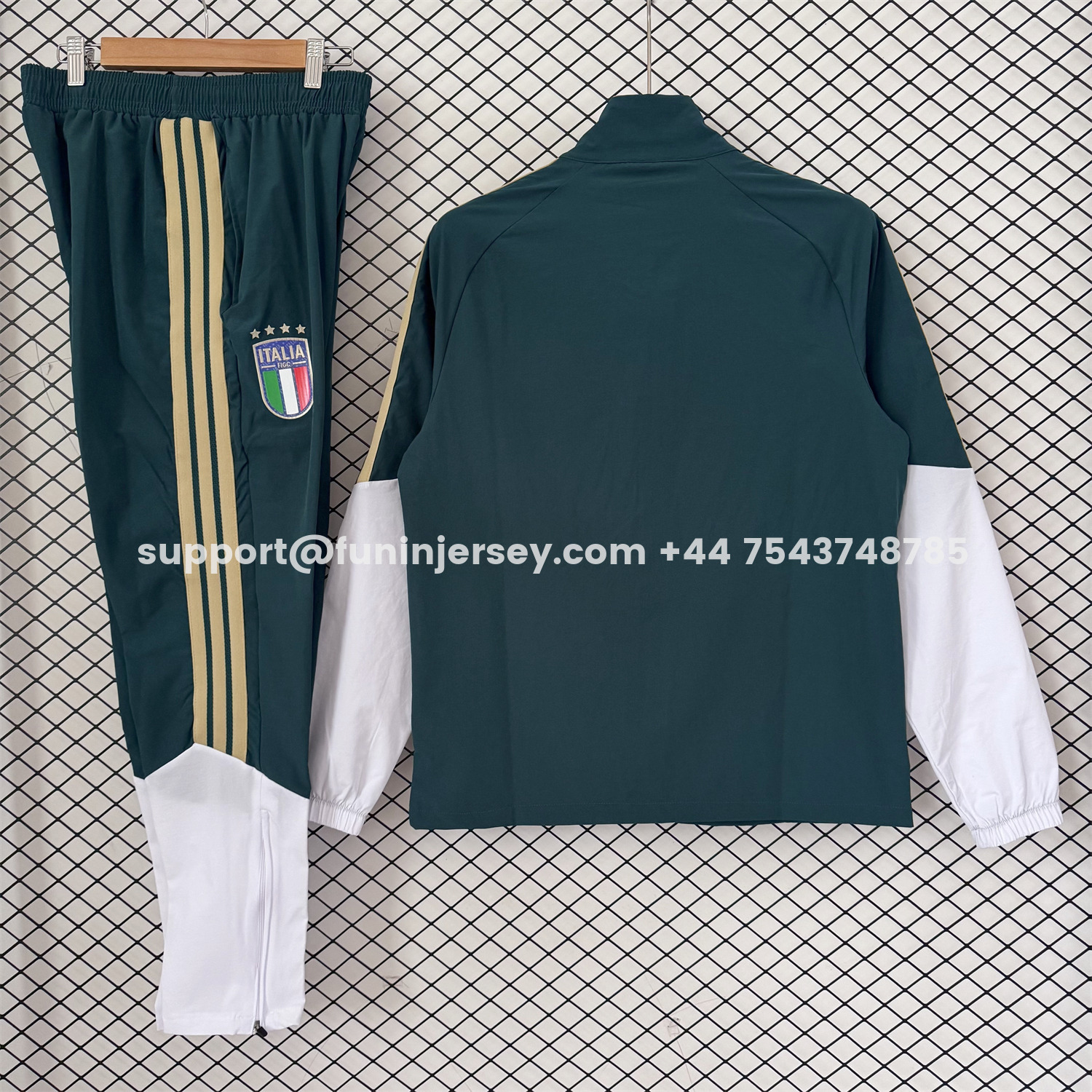 Funinjersey-Italy 2026 Windbreaker Training Set - Green Top and Pants