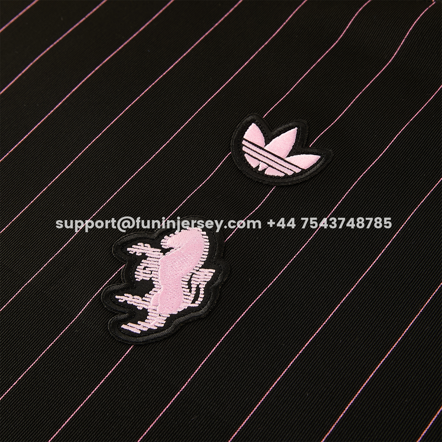 Funinjersey-Juventus 26-27 Short-Sleeve Training Set - Pink Lines Black Top & Shorts