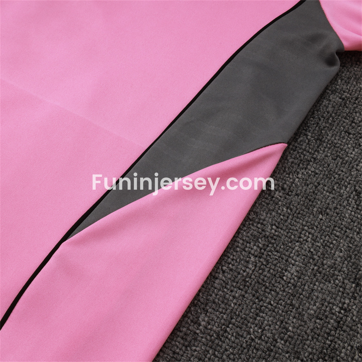 Funinjersey-INT M.A.M 25-26 Long Sleeves Training Set - Pink Top & Black Pants