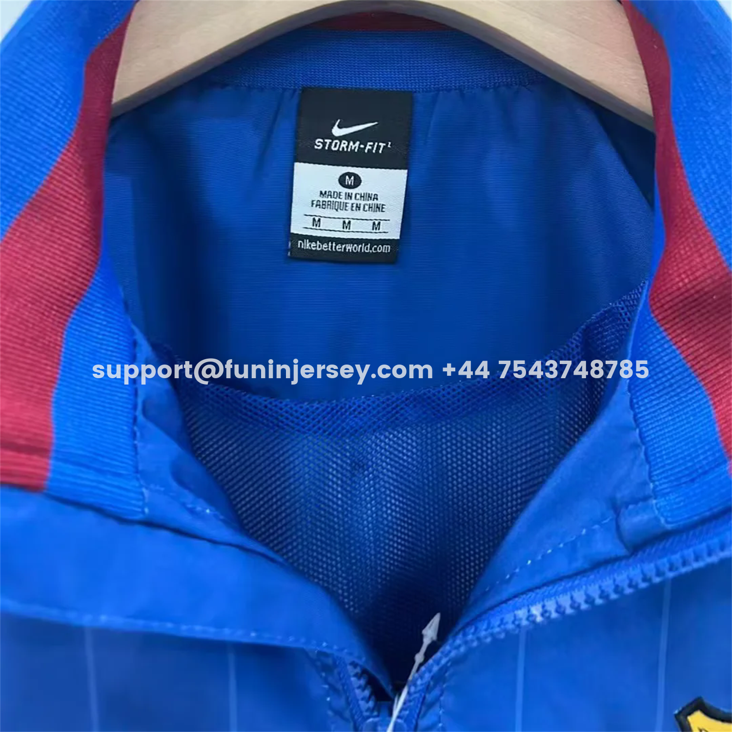 Funinjersey-Barcelona 25-26 Windbreaker Jacket - Dark Blue