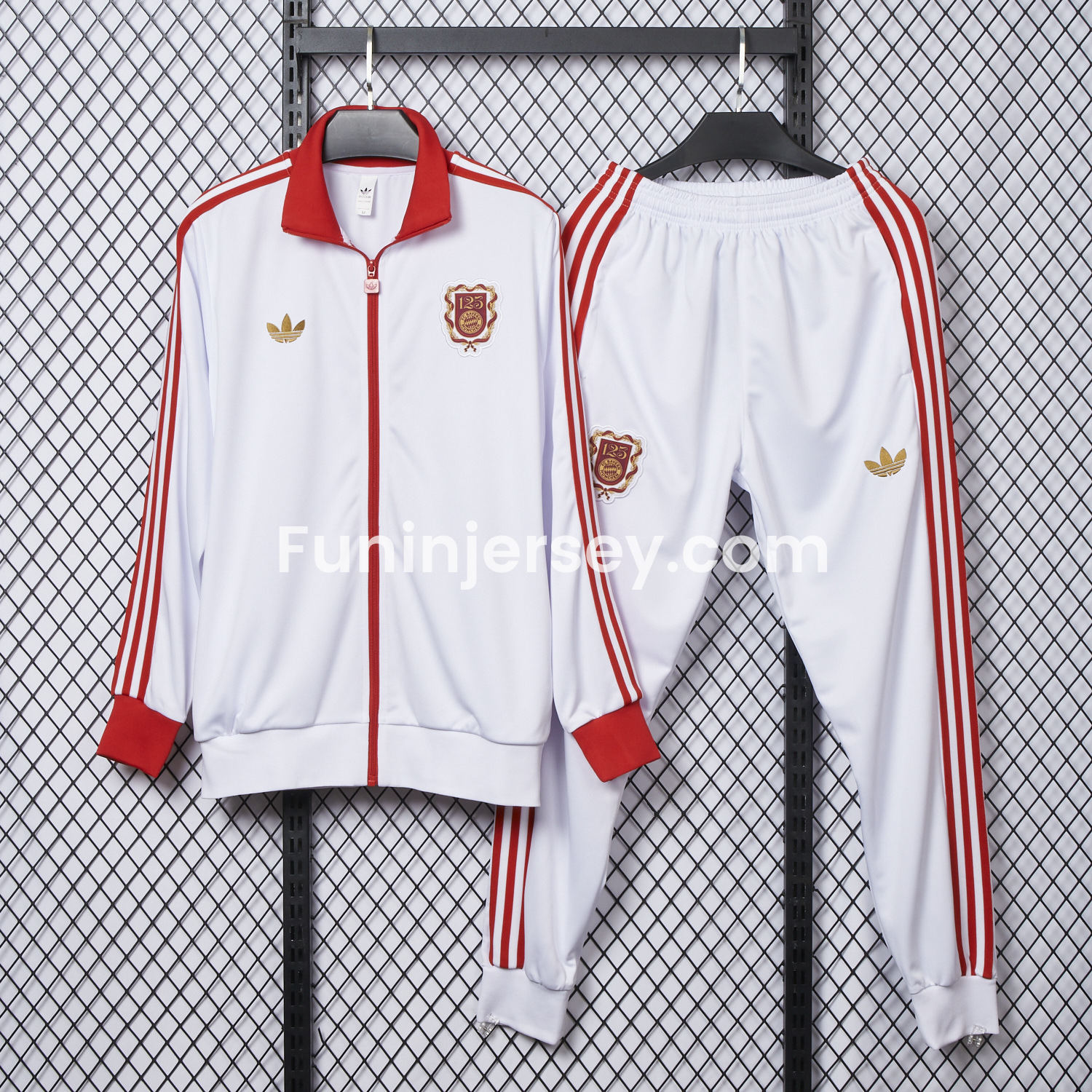 Funinjersey-Bayern Munich 2025 125th Anniversary Jacket Training Tracksuit - White