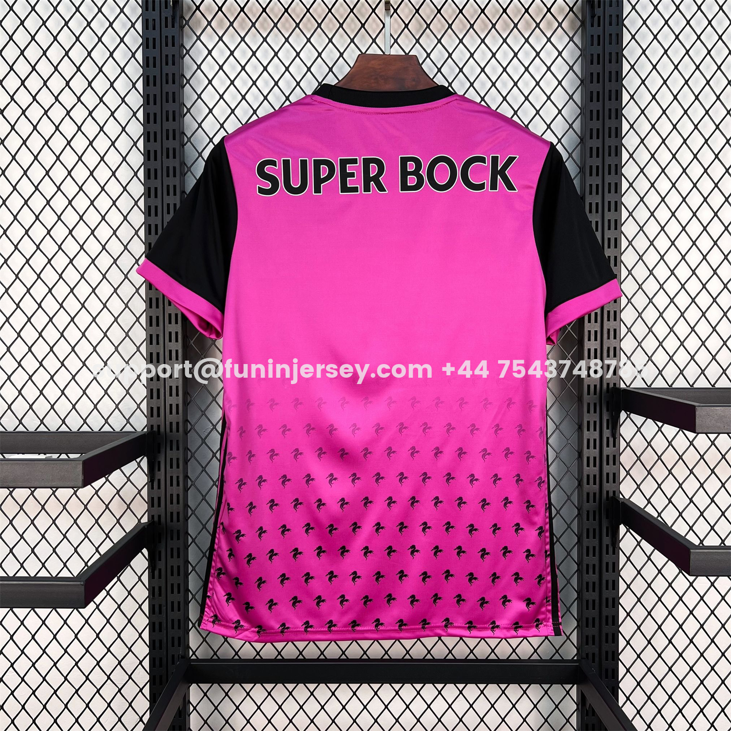 FUN-Funinjersey-Porto 26-27 Bright Pink With Black Special Jersey - Fans Version