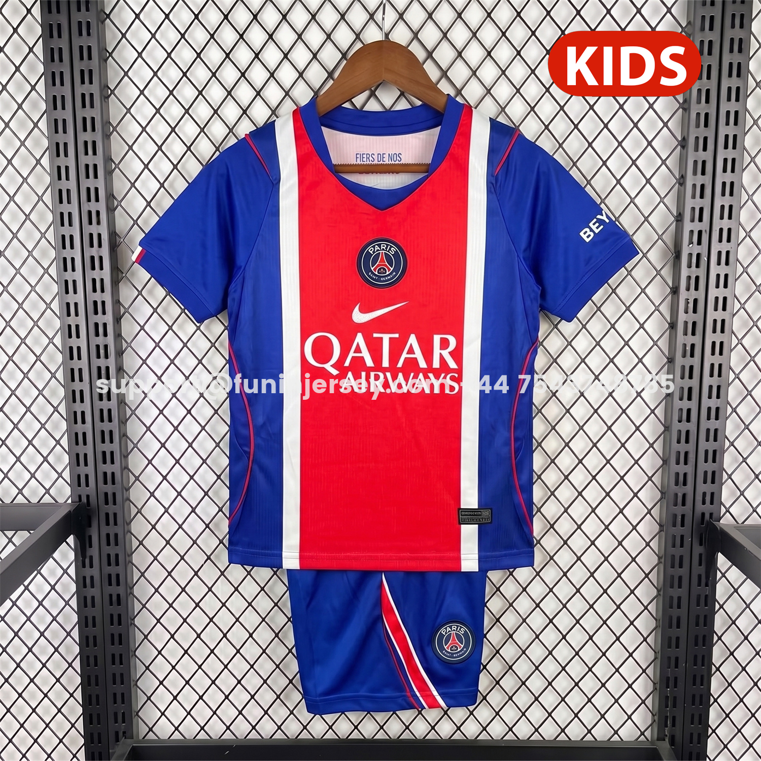 Funinjersey-Paris Saint-Germain PSG 26-27 Home Kids Kit