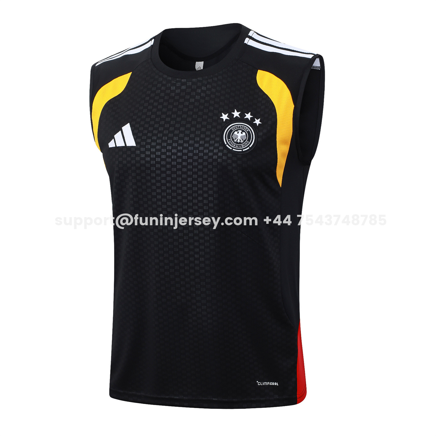 Funinjersey-Germany 2026 Vest Training Set - Black Vest and Black Shorts