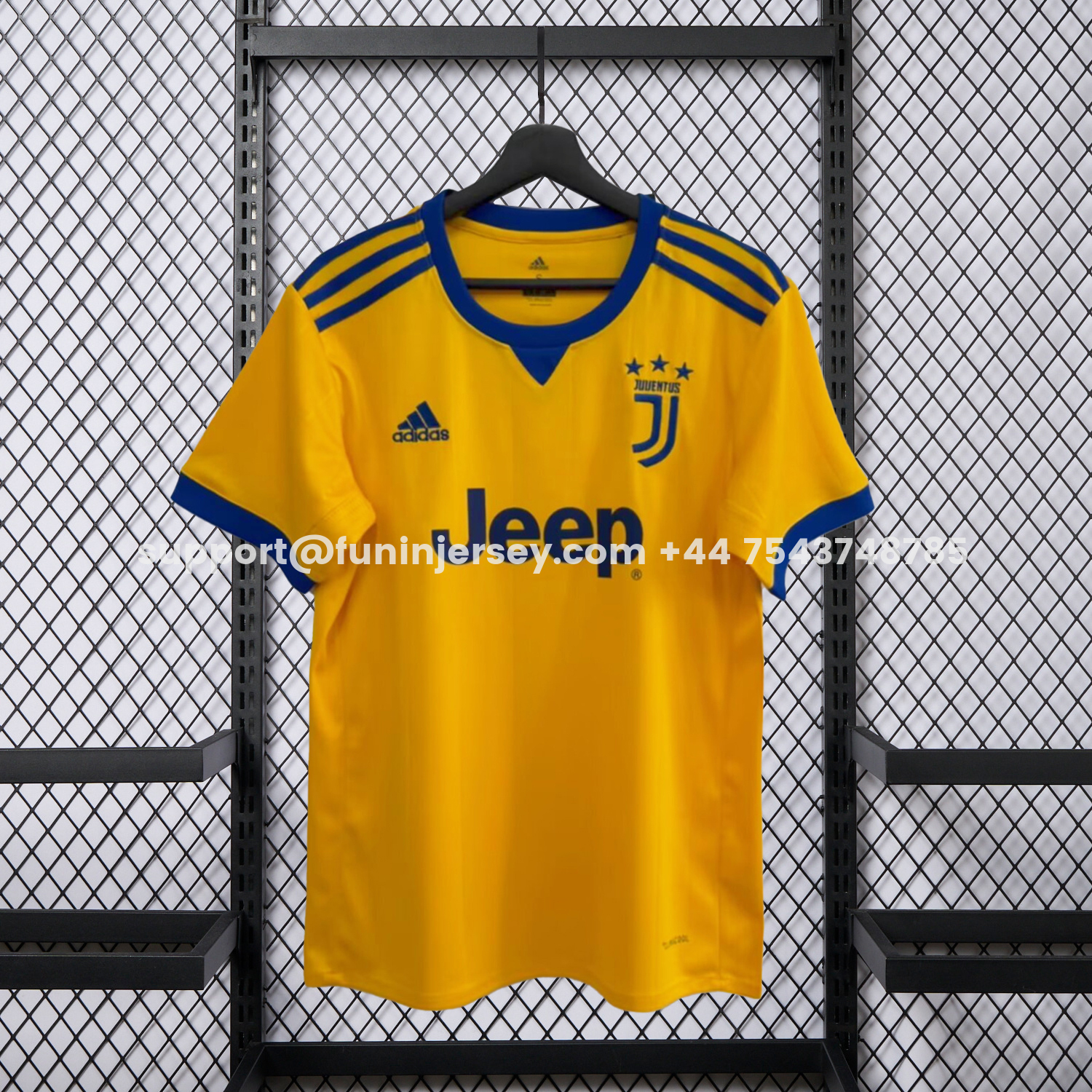 Funinjersey-Retro Juventus 2017-18 Away Yellow Jersey