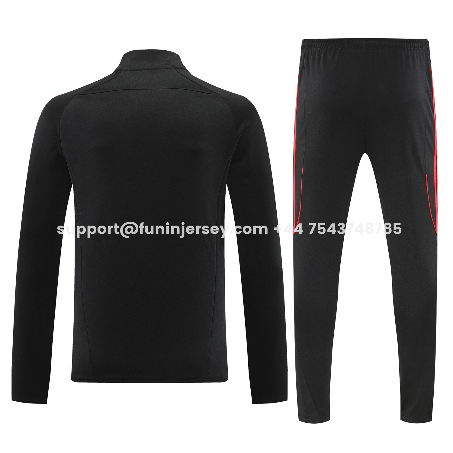 Funinjersey-Liver.pool 25-26 Long Sleeve Training Set - Black Top & Pants