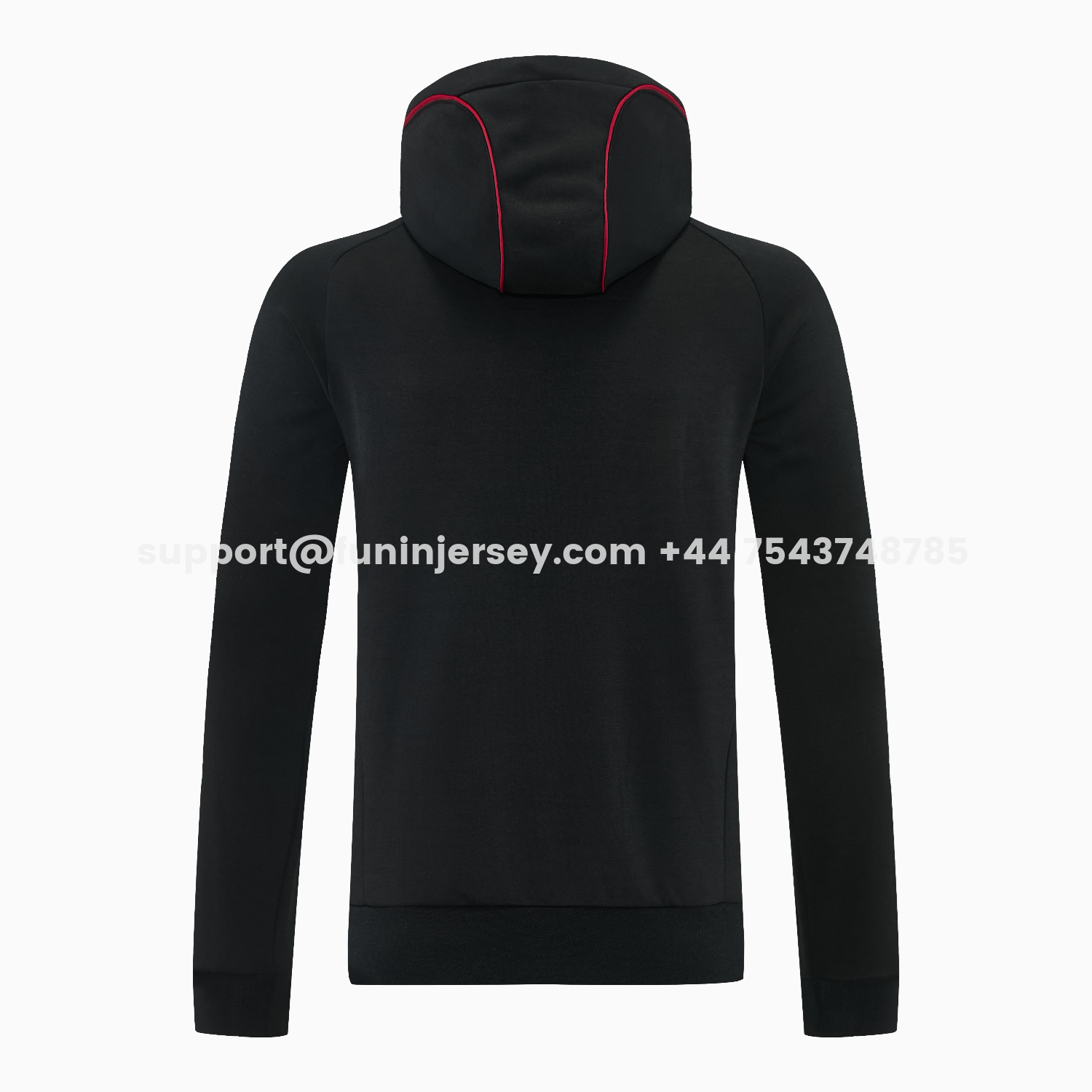 Funinjersey-Liver.pool 25-26 Hooded Windbreaker Training Set - Black Top & Black Pants