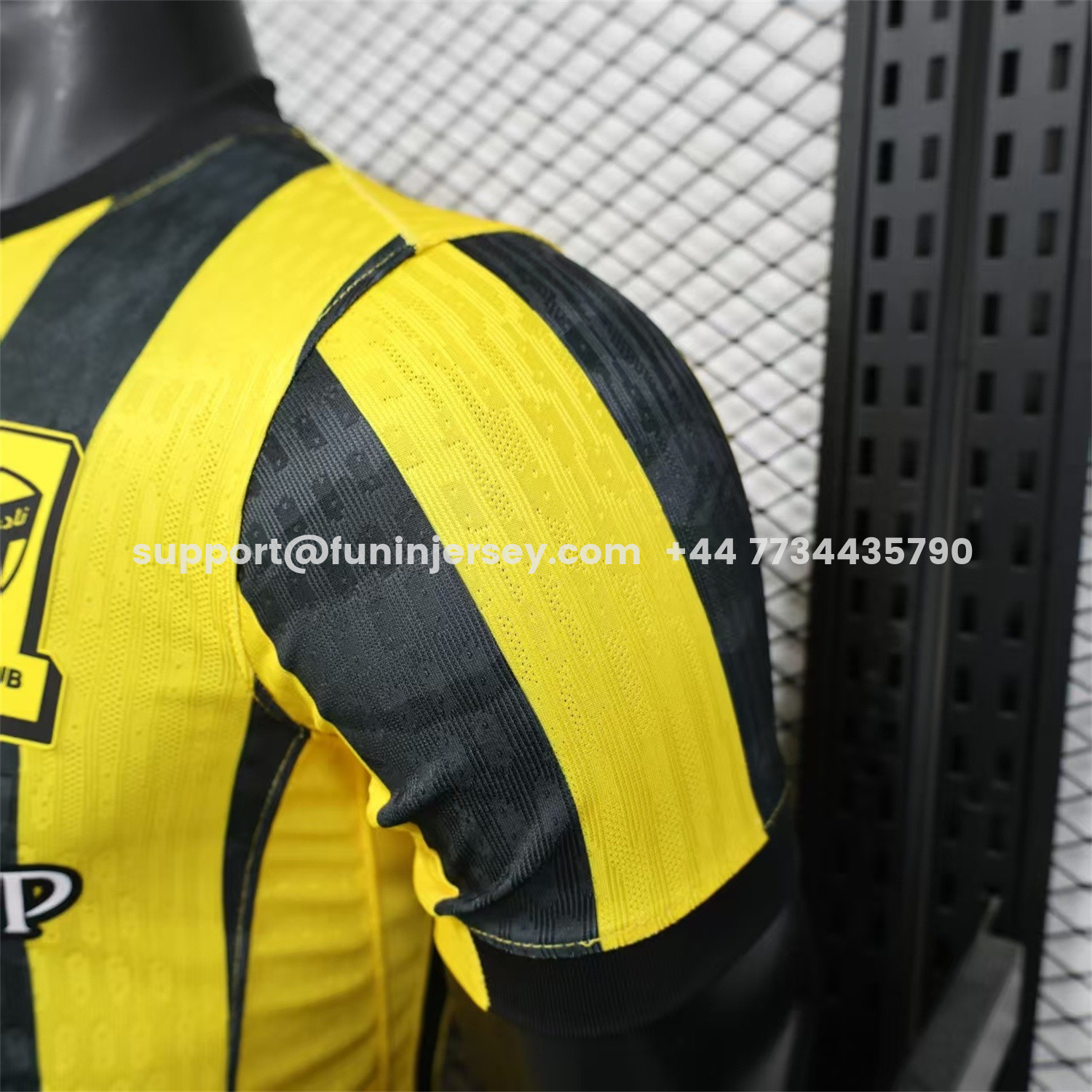 Funinjersey-Al Ittihad Jeddah United 25-26 Home Yellow New Sponsors Jersey - Player Version