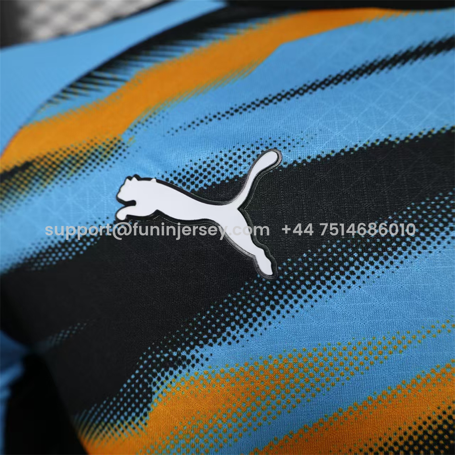 Funinjersey-Marseille 25-26 Blue Orange Gradient Training Jersey - Player Version