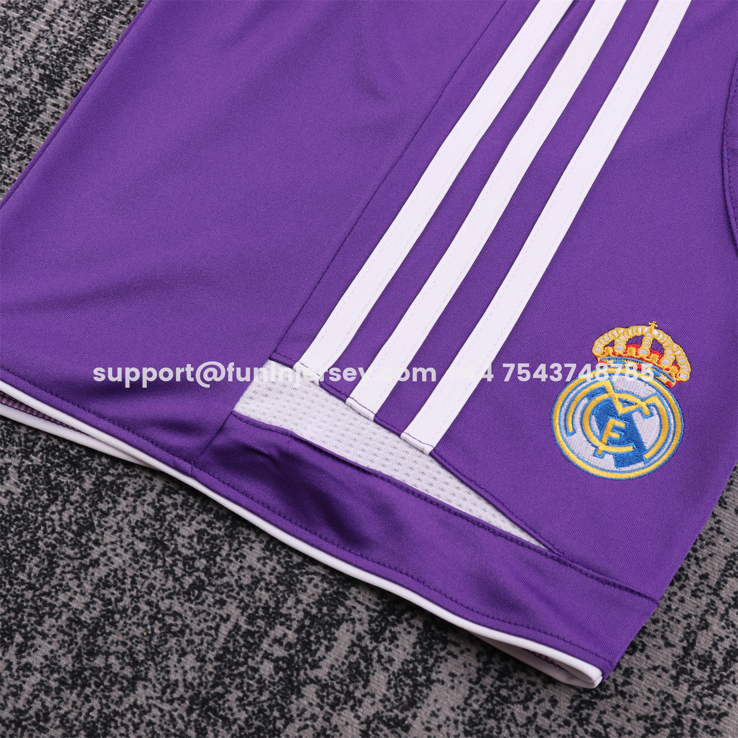 Funinjersey-Retro Real Madrid 2006-07 Away Purple Kids Kit
