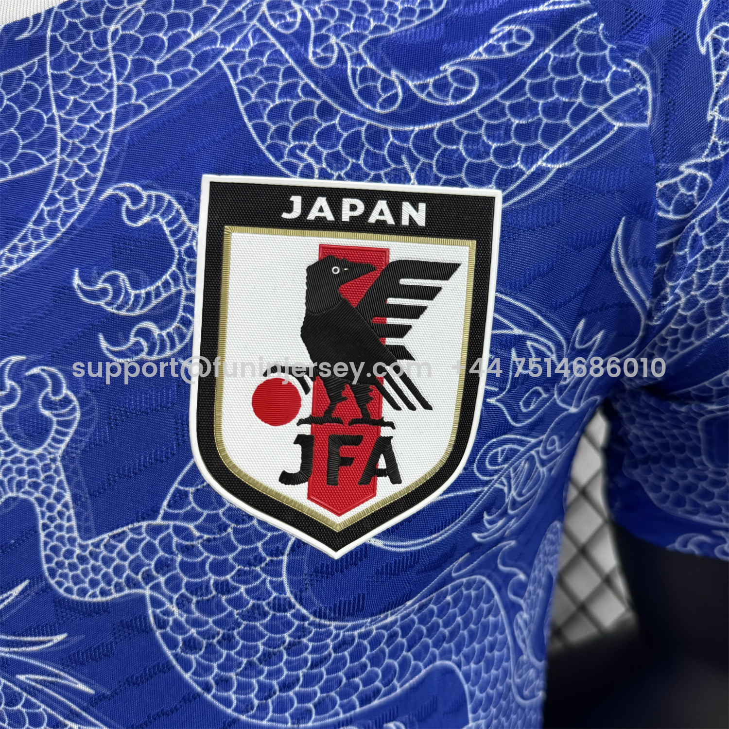Funinjersey-Japan 25-26 White Dragon Pattern Blue Special Jersey - Player Version
