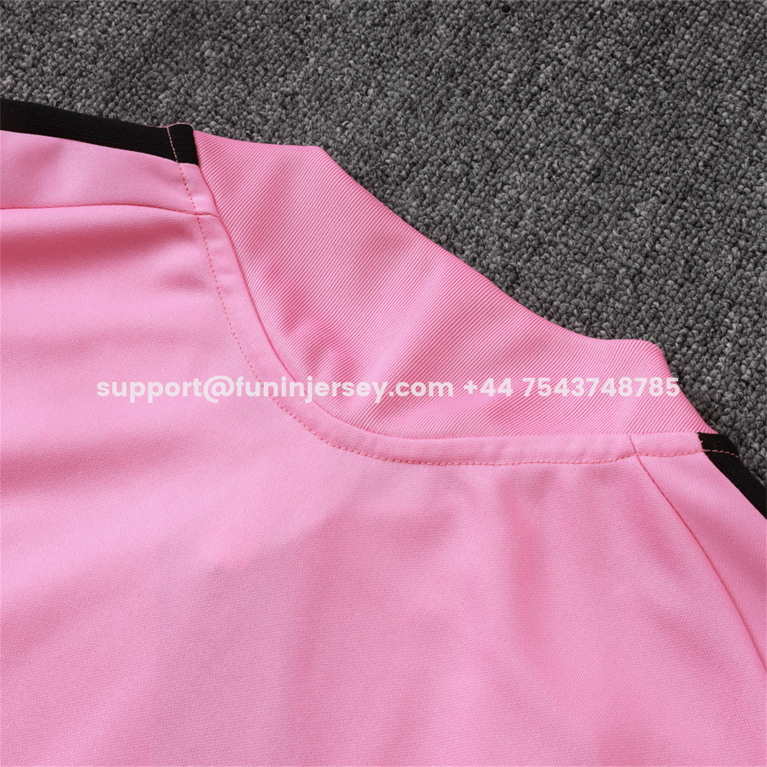 Funinjersey-INT M.A.M 26-27 Jacket Training Tracksuit - Pink Top and Black Pants