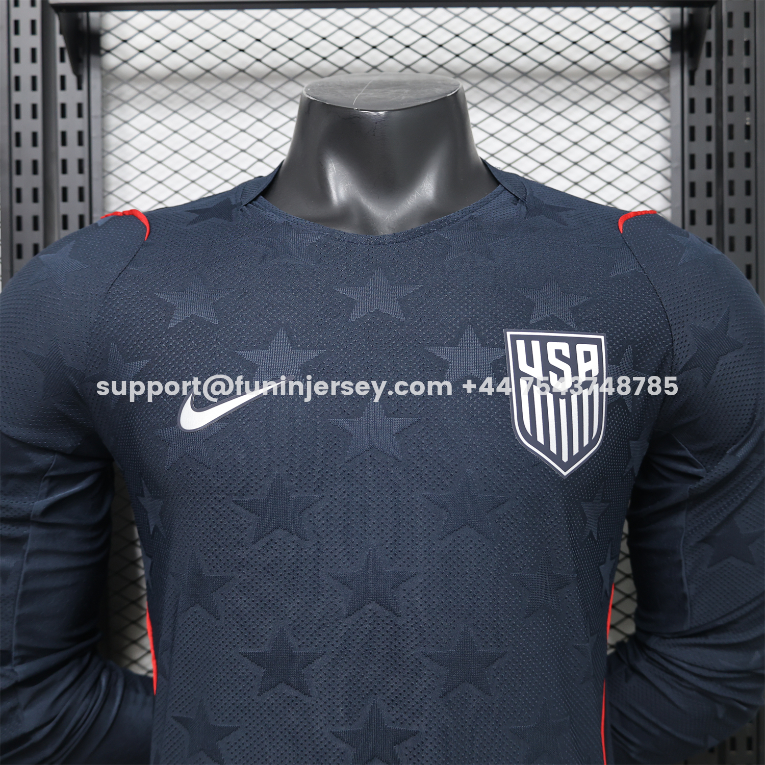 Funinjersey-United States USA 2026 Away Long Sleeves Jersey - Player Version