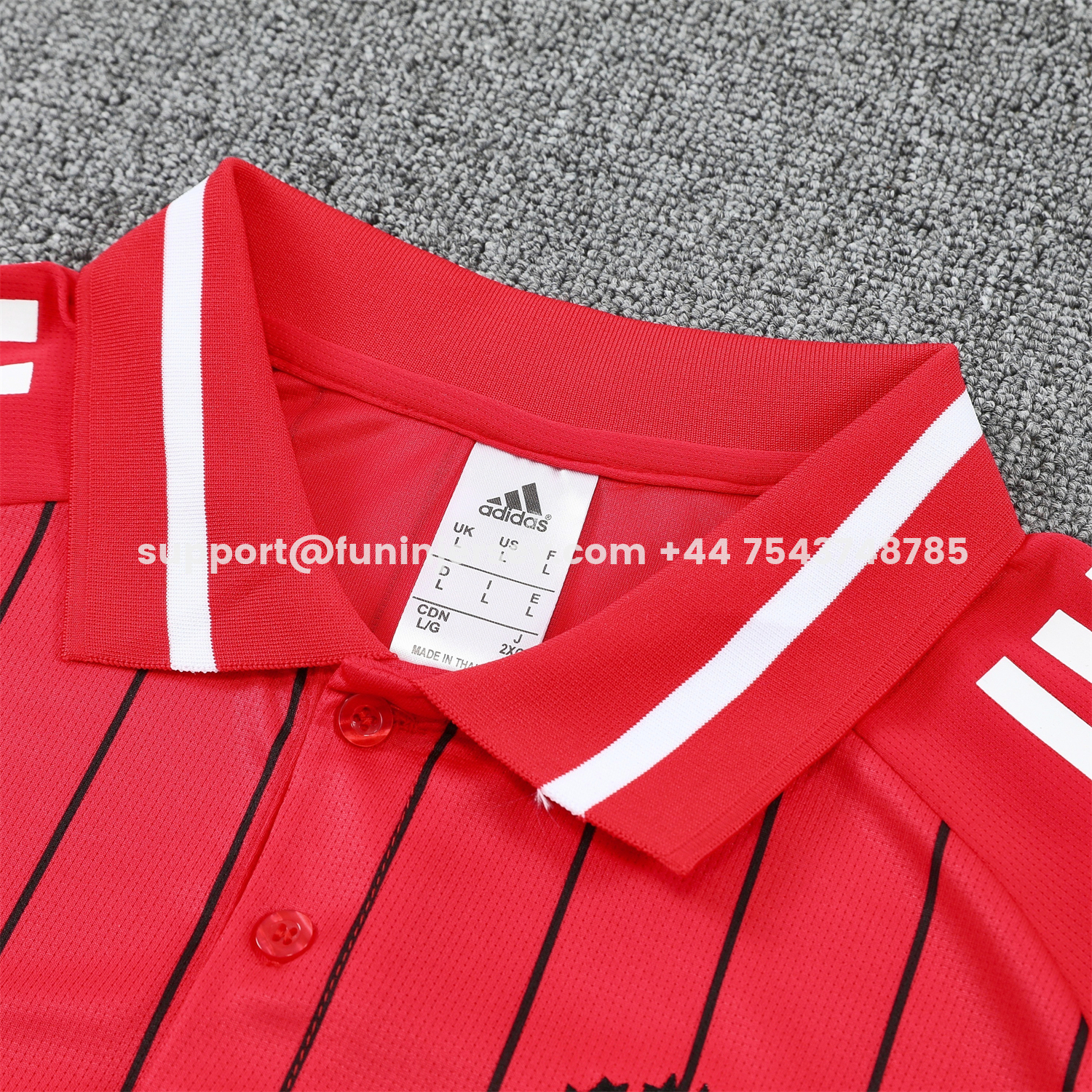 Funinjersey-Manchester United 25-26 POLO Short-Sleeve Training Set - Red Top and Black Pants