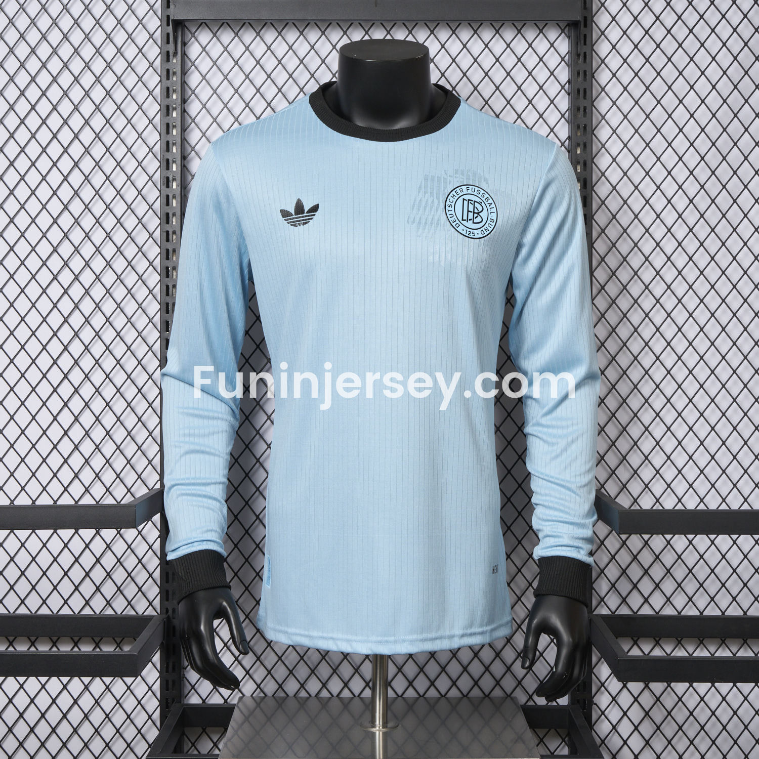 Funinjersey-Germany 2025 125-Year Anniversary GK Blue Long Sleeve Jersey - Player Version