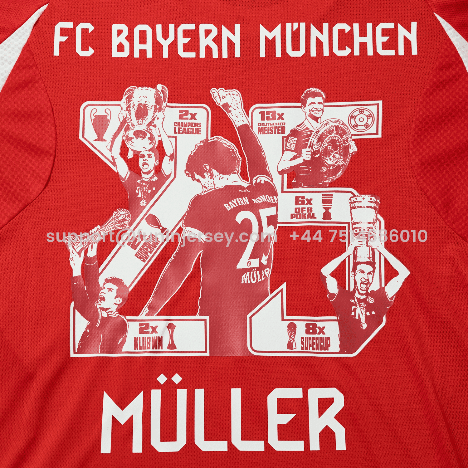 Funinjersey-Bayern Munich 25-26 Home Müller Limited Edition Kids Kit