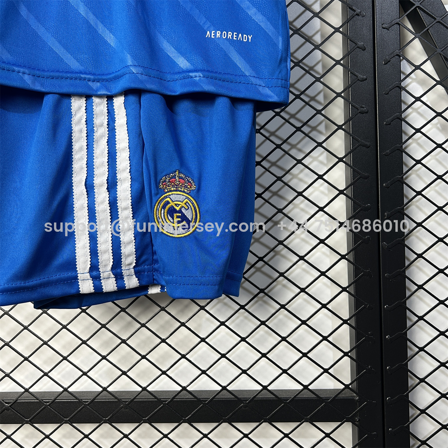 Funinjersey-Real Madrid 25-26 Third Blue Kids Kit