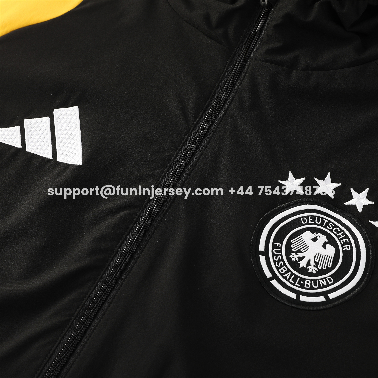 Funinjersey-Germany 2026 Hooded Windbreaker Training Set - Black Red Top and Pants