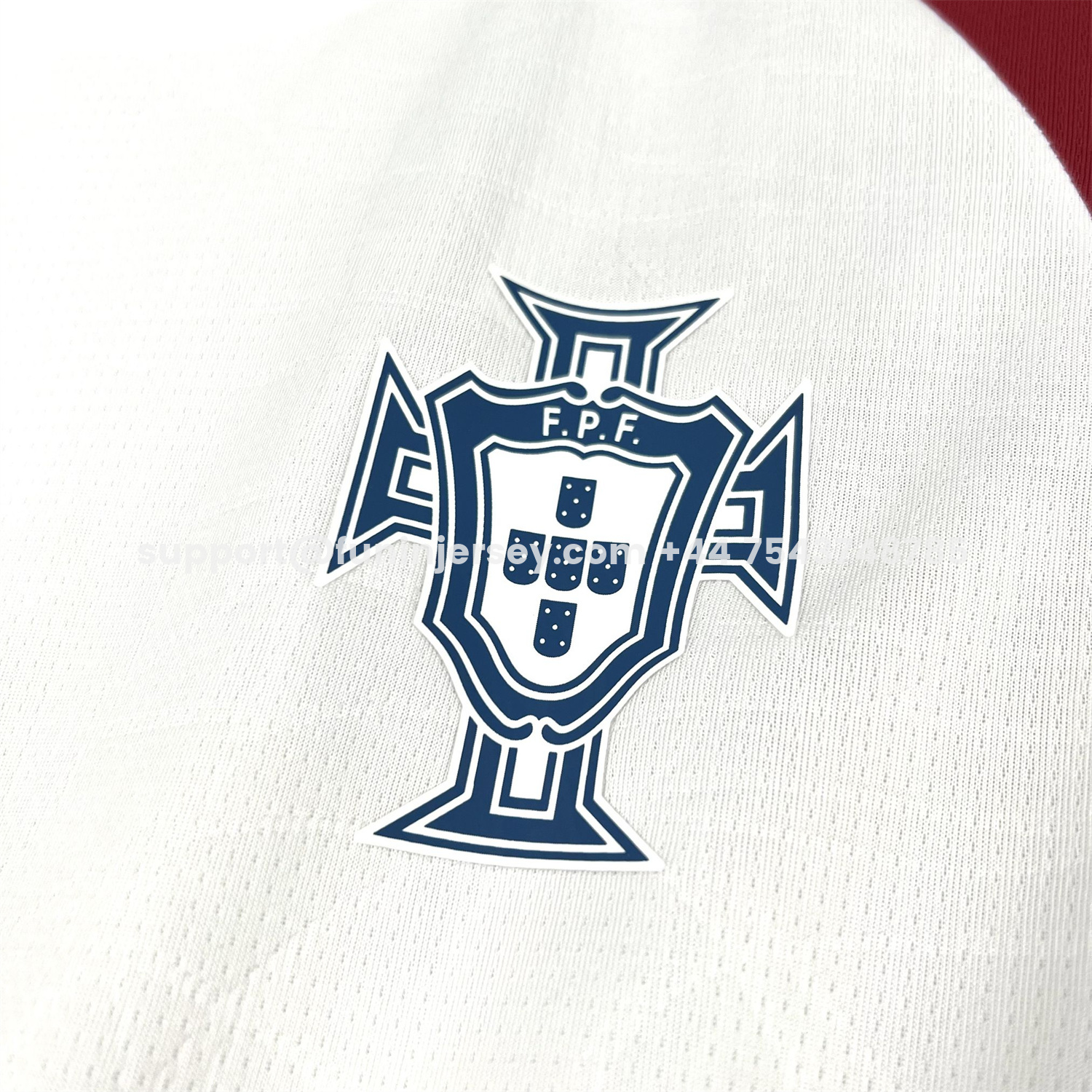 Funinjersey-Portugal 2026 Pre-Match White With Red And Green Jersey - Fans Version