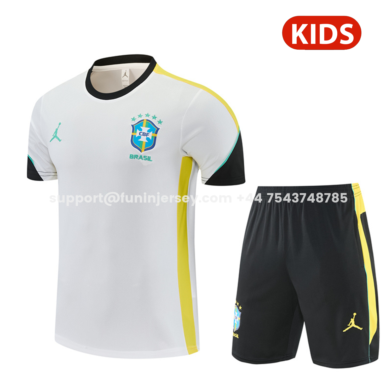 Funinjersey-Brazil 2026 Kids Short-Sleeve Training Set - Colors Top & Colors Pants