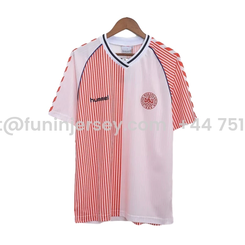 Funinjersey-Retro Denmark 1986 Away Stadium Jersey