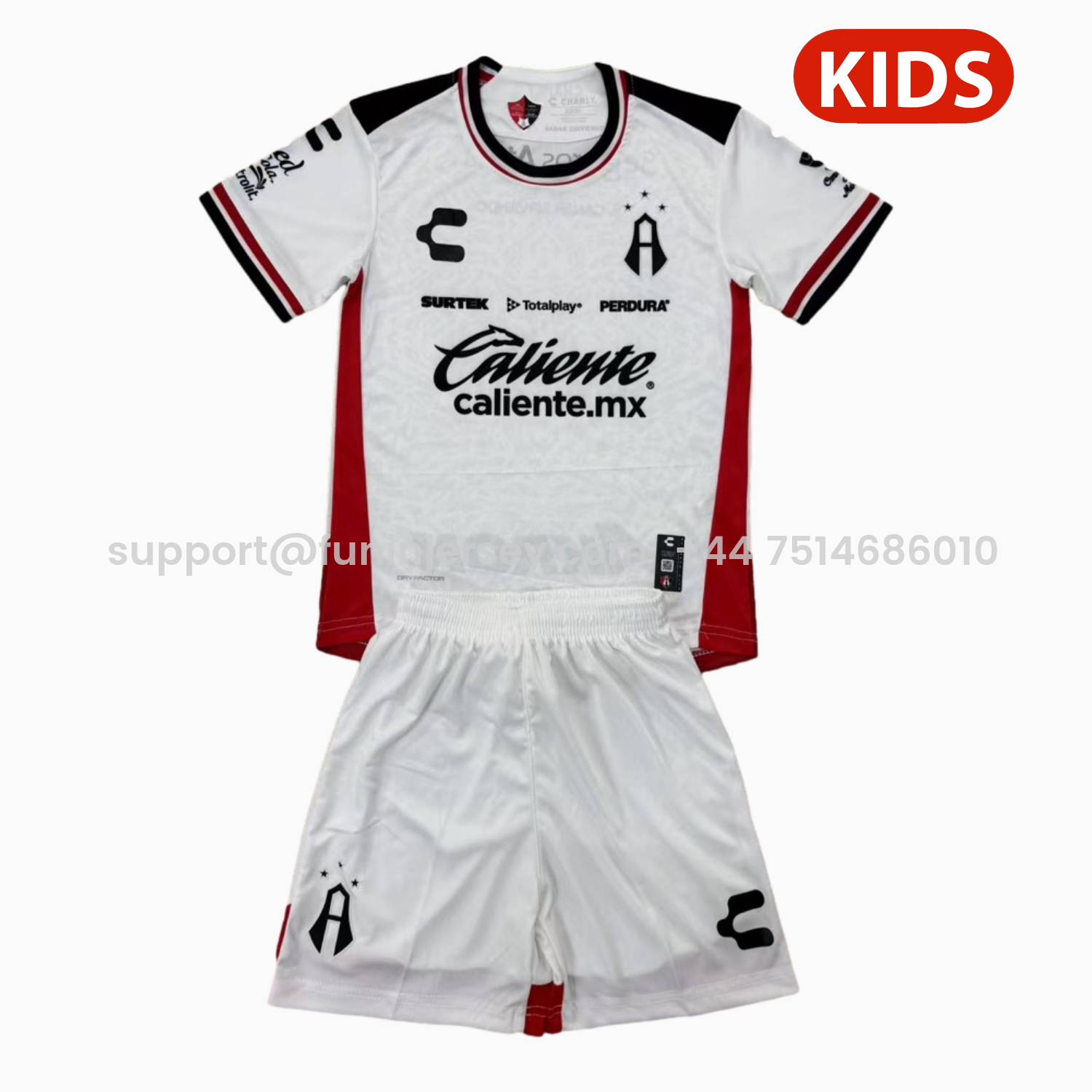 Funinjersey-Atlas 25-26 Away White Kids Kit