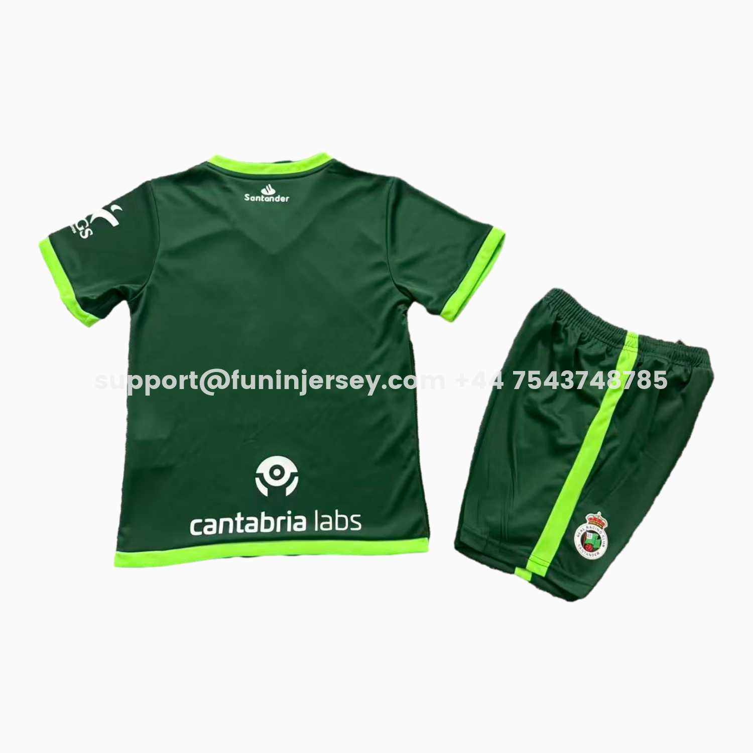 Funinjersey-Racing de Santander 25-26 Away Green Kids Kit