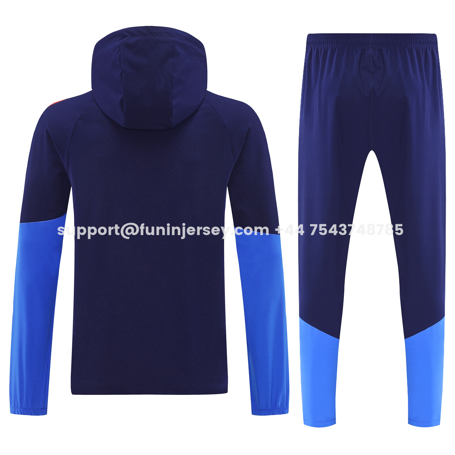 Funinjersey-Colombia 2026 Hooded Windbreaker Training Set - Dark Blue and Pants