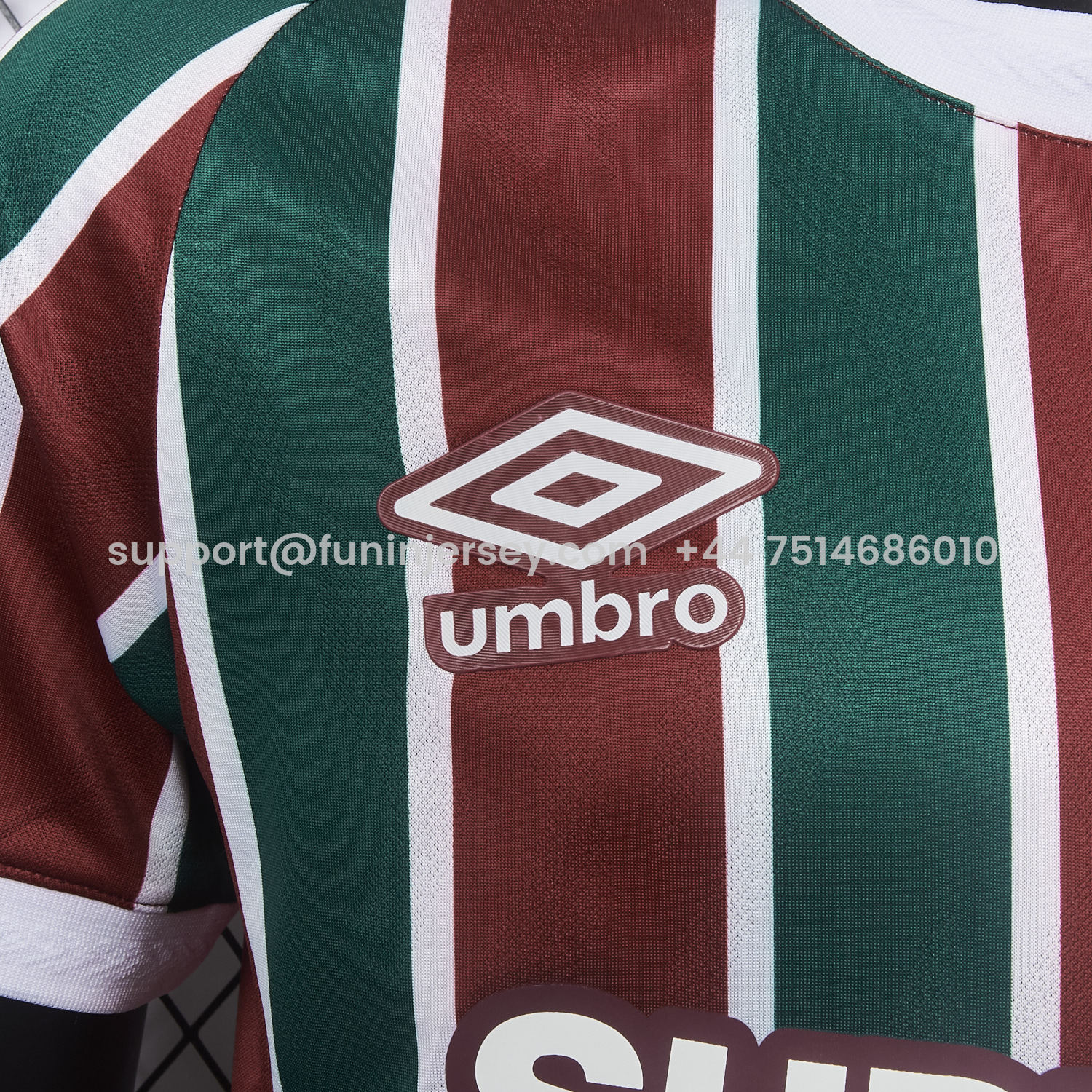 Funinjersey-Fluminense 25-26 Home Jersey With Chest Sponsor - Player Version