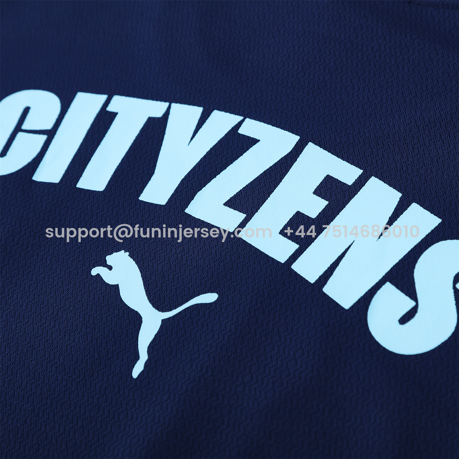 Funinjersey-Manchester City 25-26 Short-Sleeve Training Set - Deep Blue Top & Deep Blue Shorts