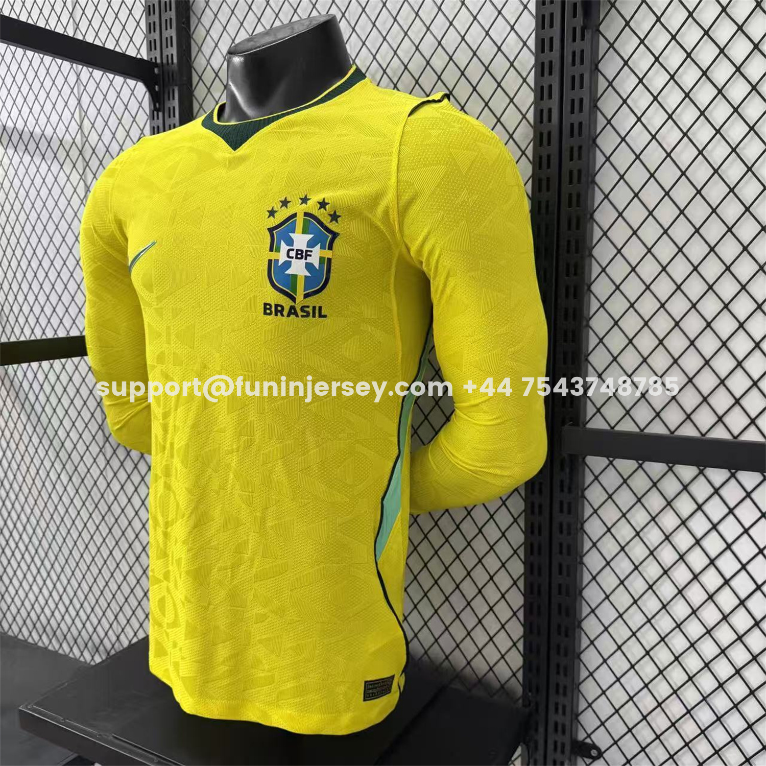 Funinjersey-Brazil 2026 Home Long Sleeves Jersey - Player Version