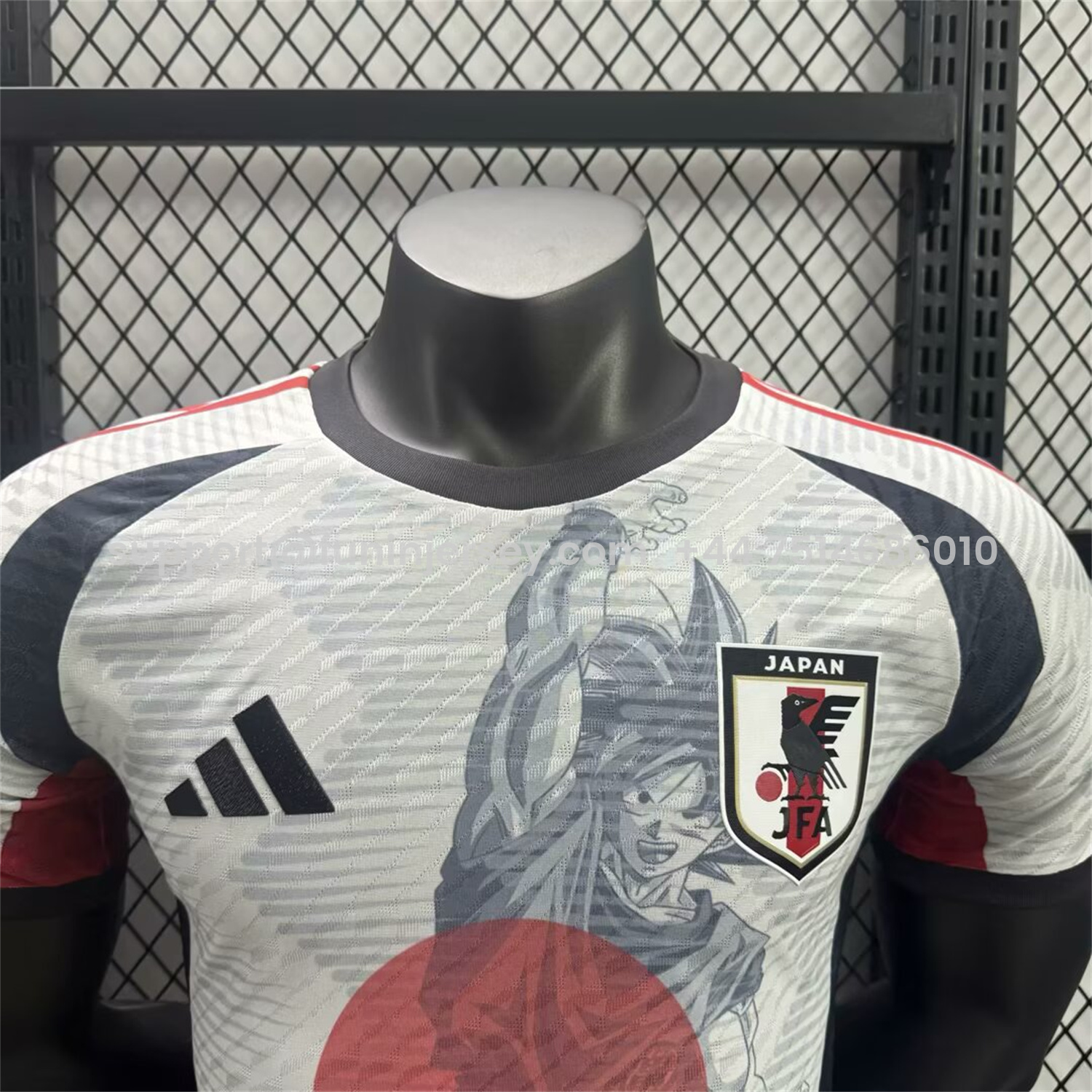 Funinjersey-Japan 25-26 Dragon Ball Goku Sketch White & Red Special Jersey - Player Version