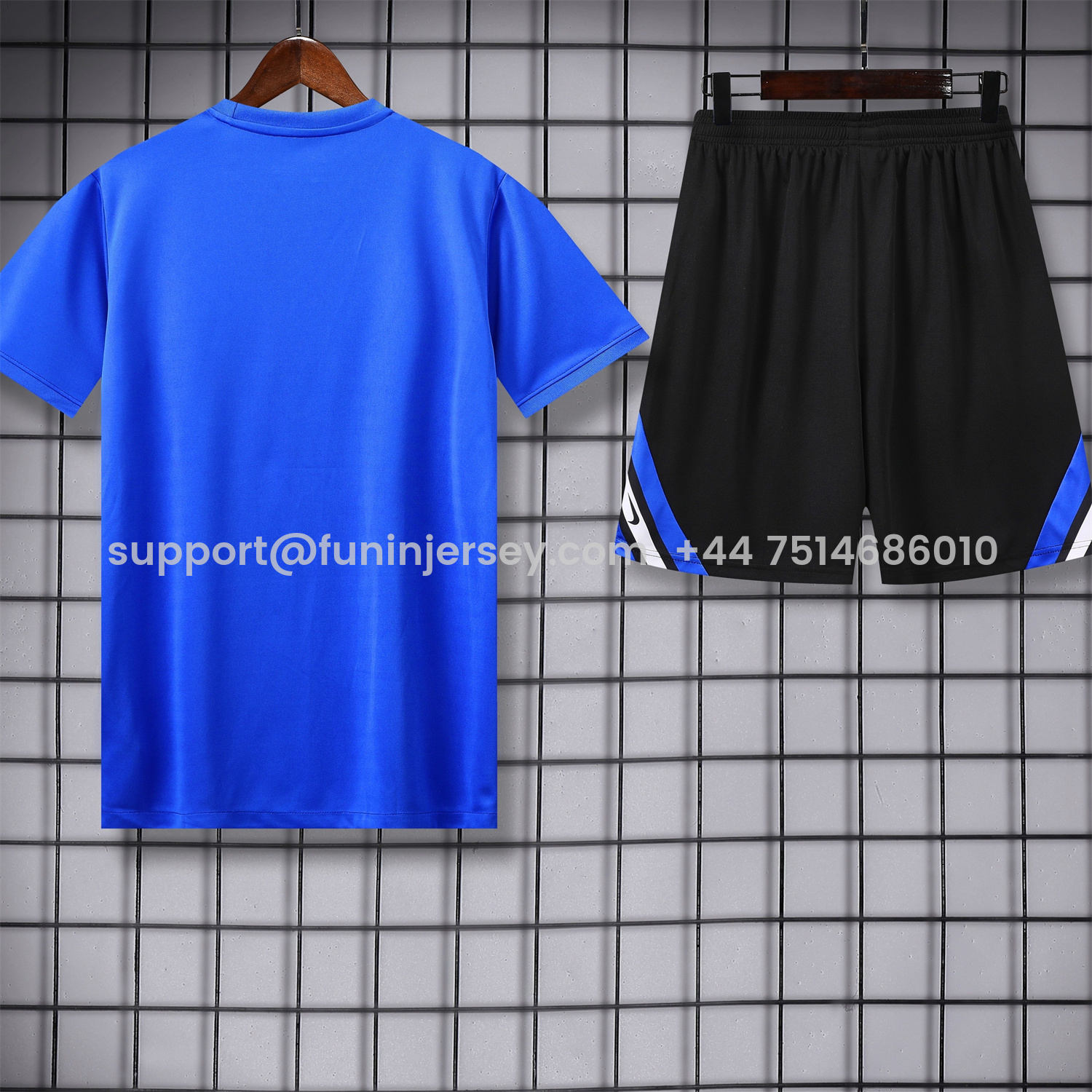 Funinjersey-Inter Milan 25-26 Short-Sleeve Training Set - Blue Top & Black Shorts