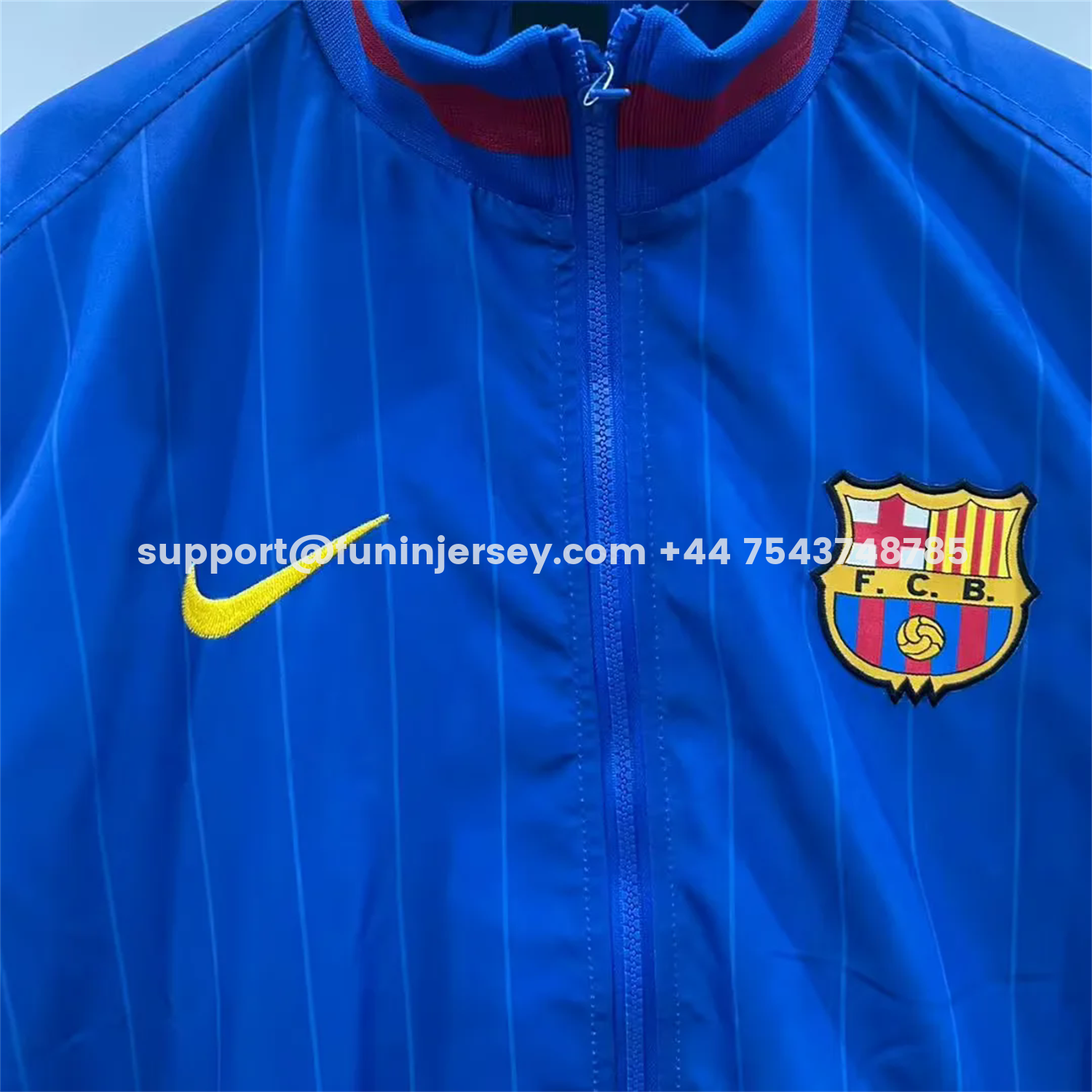 Funinjersey-Barcelona 25-26 Windbreaker Jacket - Dark Blue
