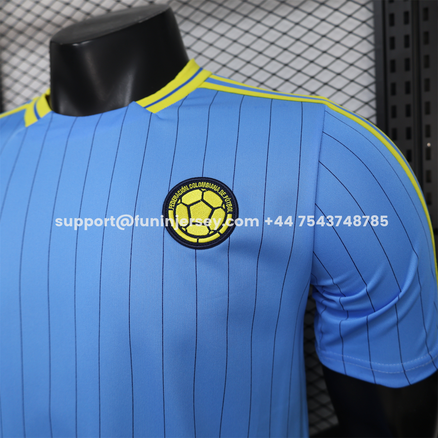 Funinjersey-Colombia 2026 Terrace Icon Retro Casual Style Blue Jersey - Player Version