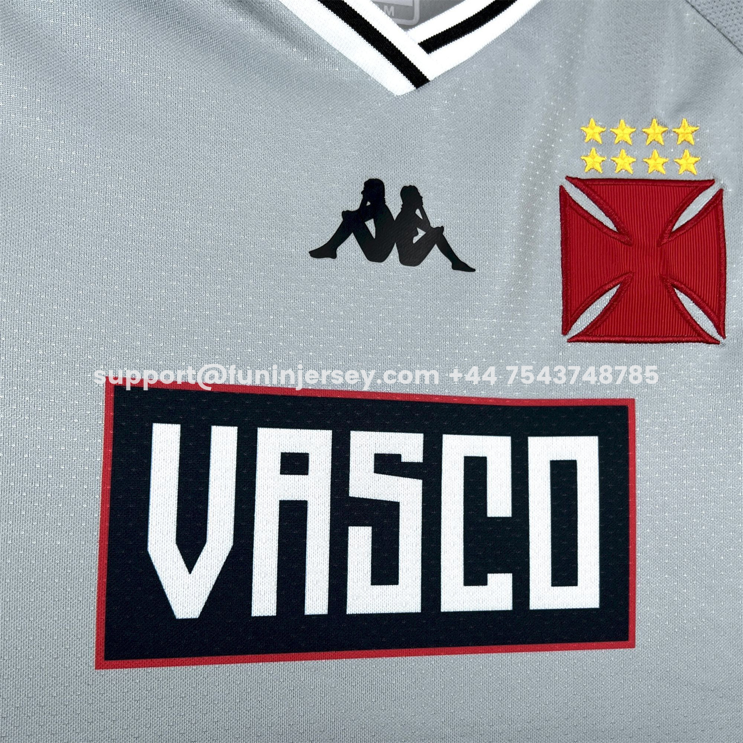 Funinjersey-Women's Vasco da Gama 25-26 Grey Pre-Match Jersey