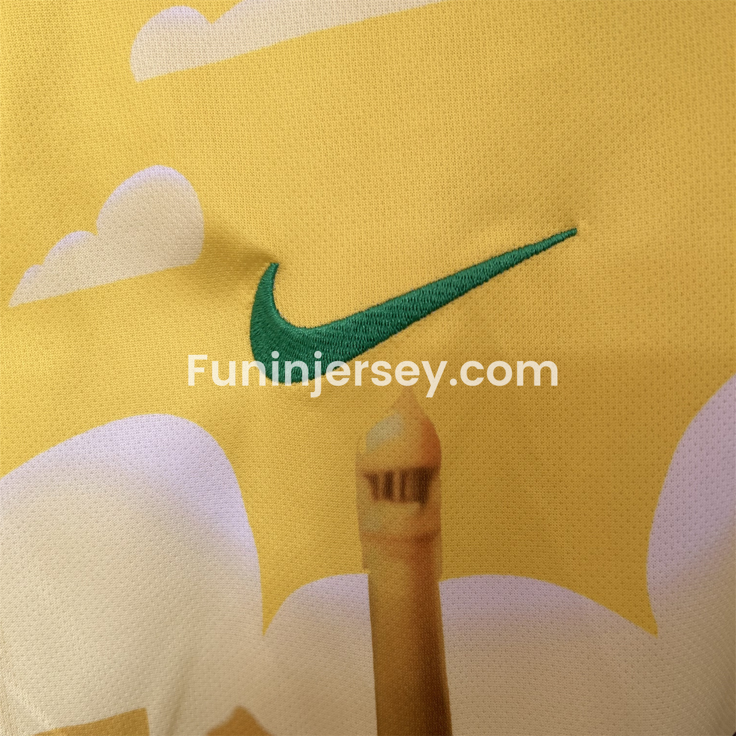 Funinjersey-Brazil 2025-26 Church Silhouette Yellow Jersey - Fans Version