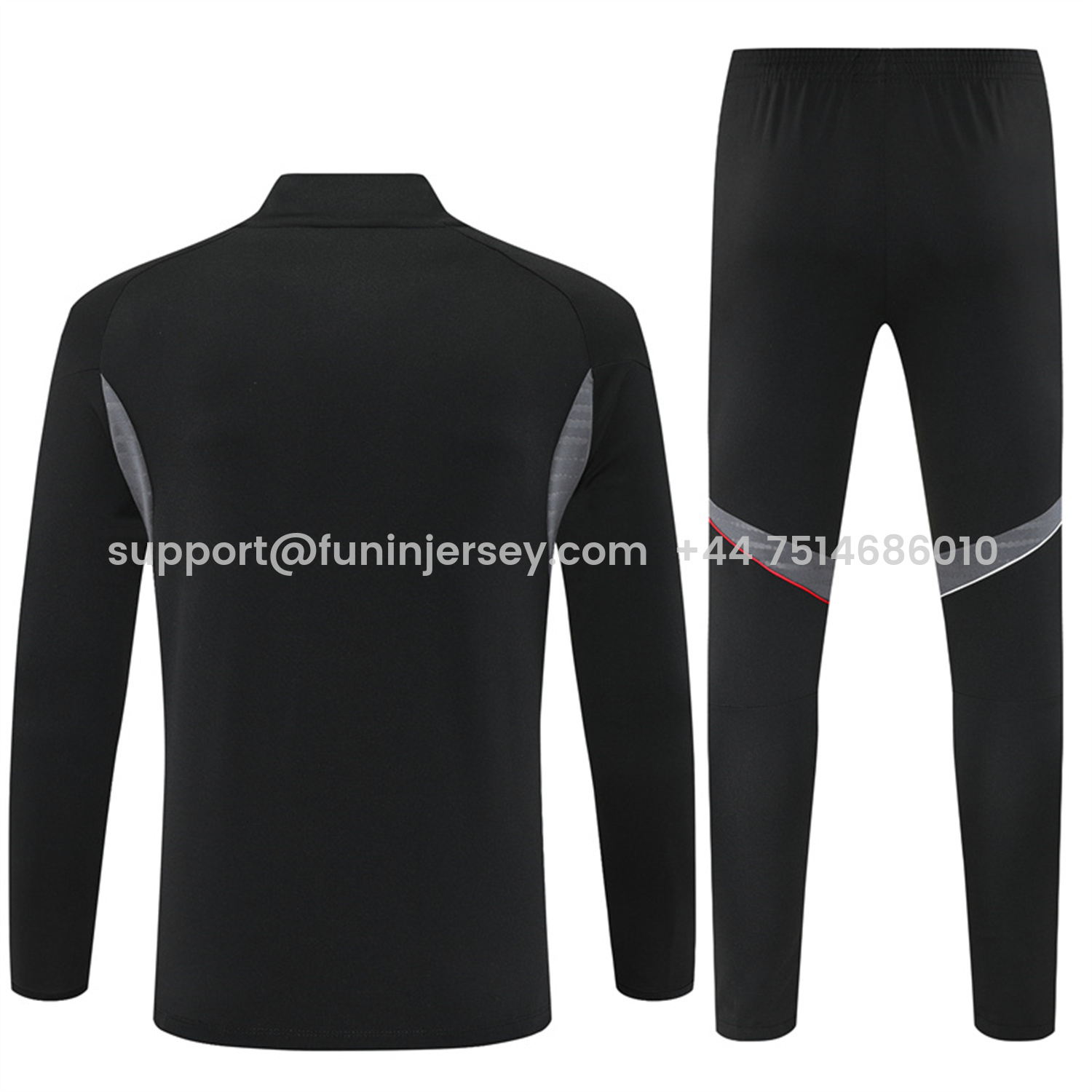 Funinjersey-Ajax 25-26 Long Sleeve Training Set - Black Top and Black Pants