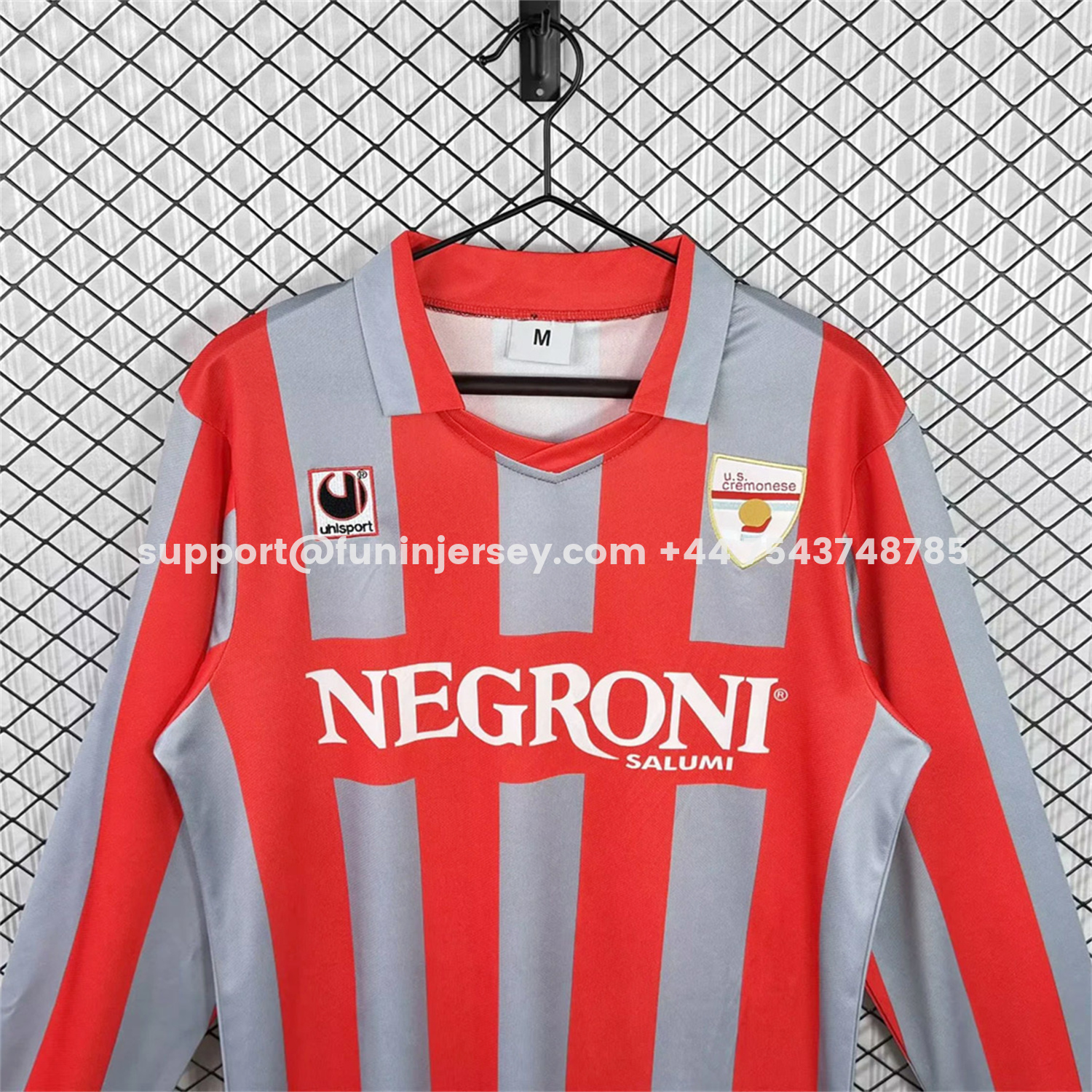 Funinjersey-Retro Cremonese 1995-96 Home Long Sleeves Jersey