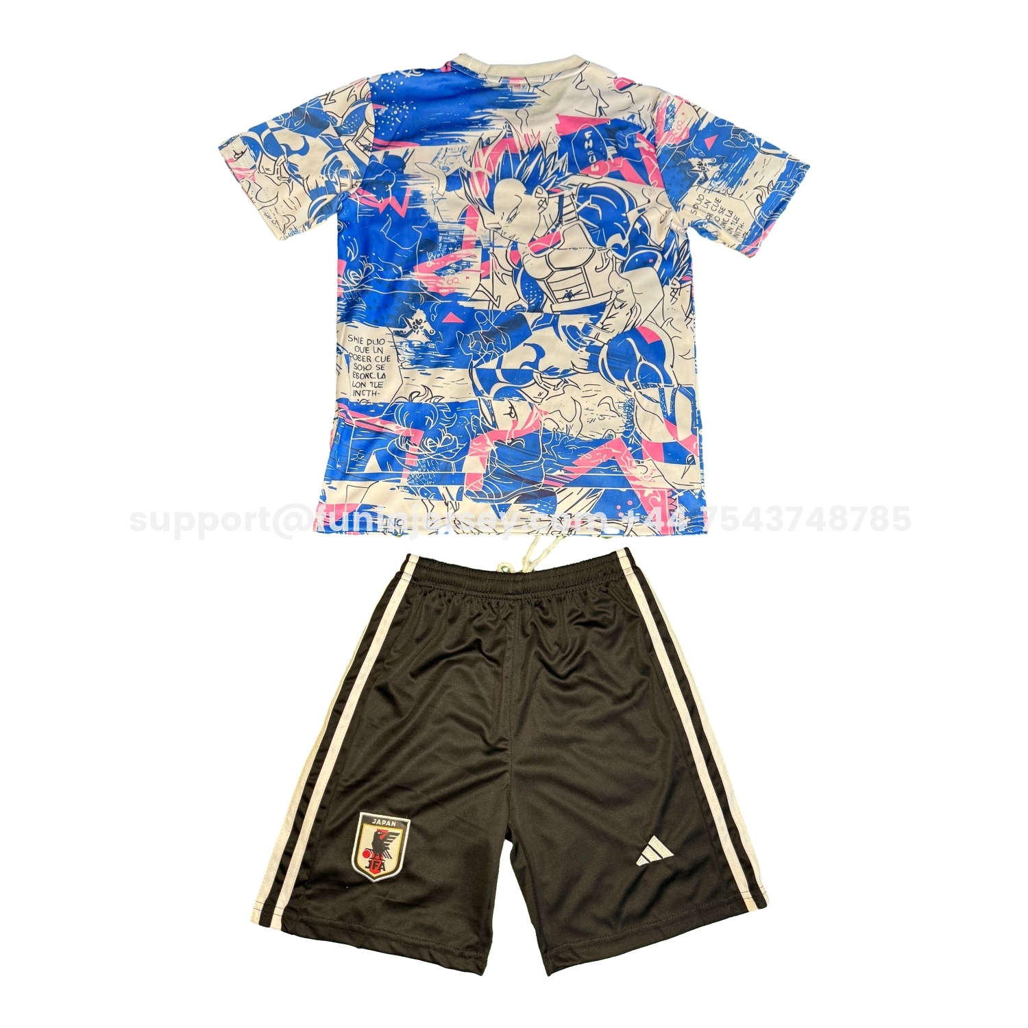 Funinjersey-Japan 25-26 Vegeta Blue & White Special Kids Kit