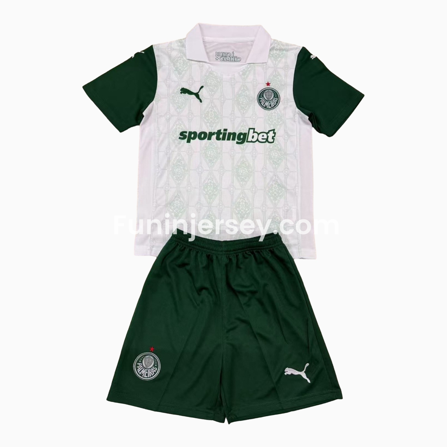 Funinjersey-Palmeiras 25-26 Away Kids Kit