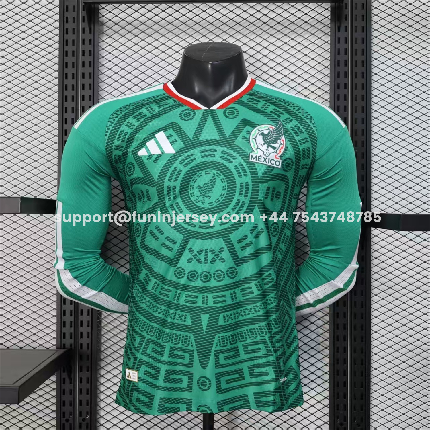 Funinjersey-Mexico 2026 Home Long Sleeves Jersey - Player Version