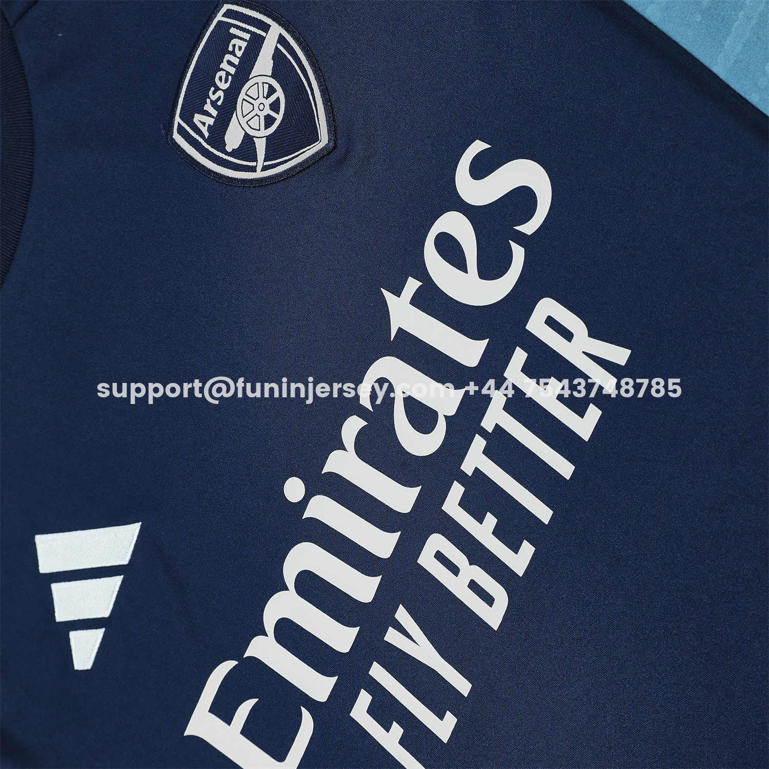 Funinjersey-Arsenal 25-26 Short-Sleeve Training Set - Deep Blue Top & Shorts