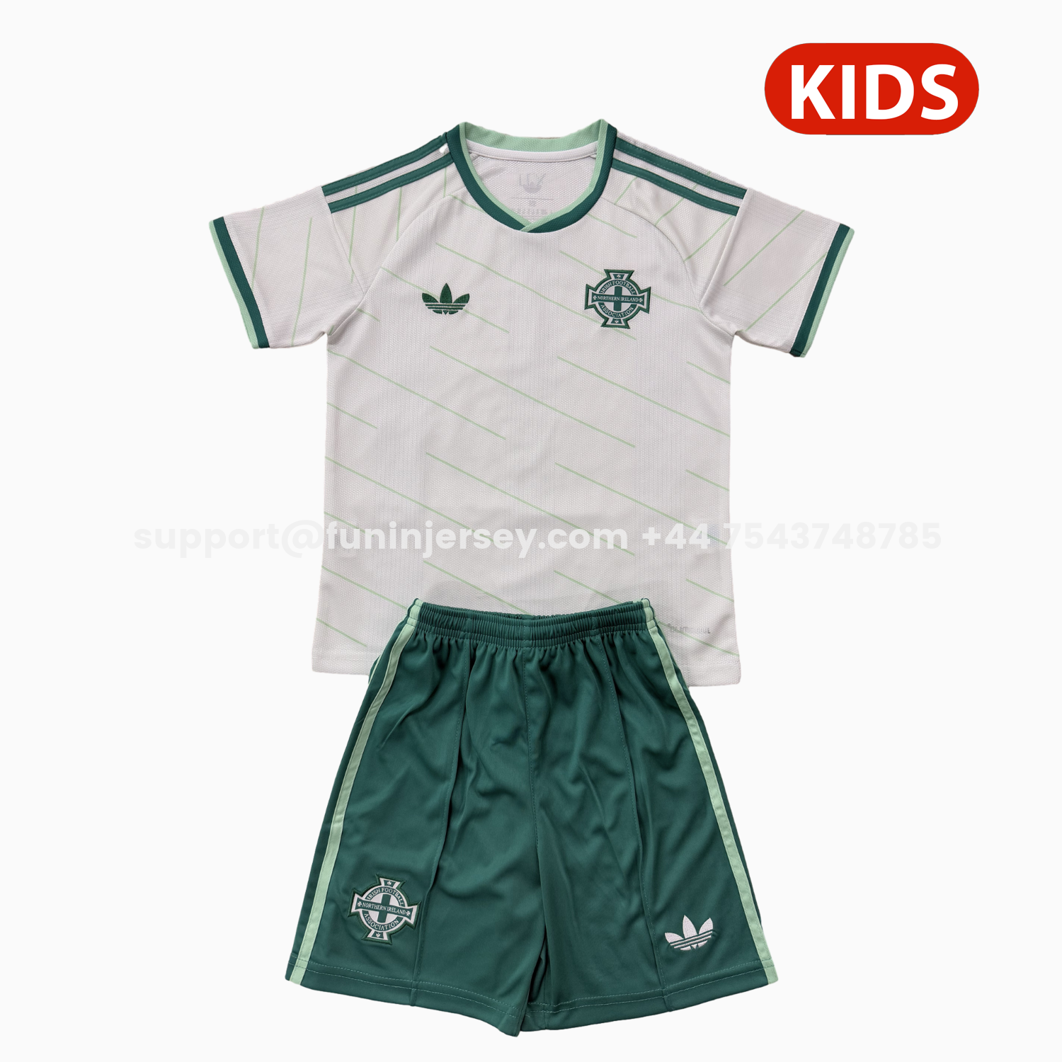 Funinjersey-Northern Ireland 26-27 Away Kids Kit