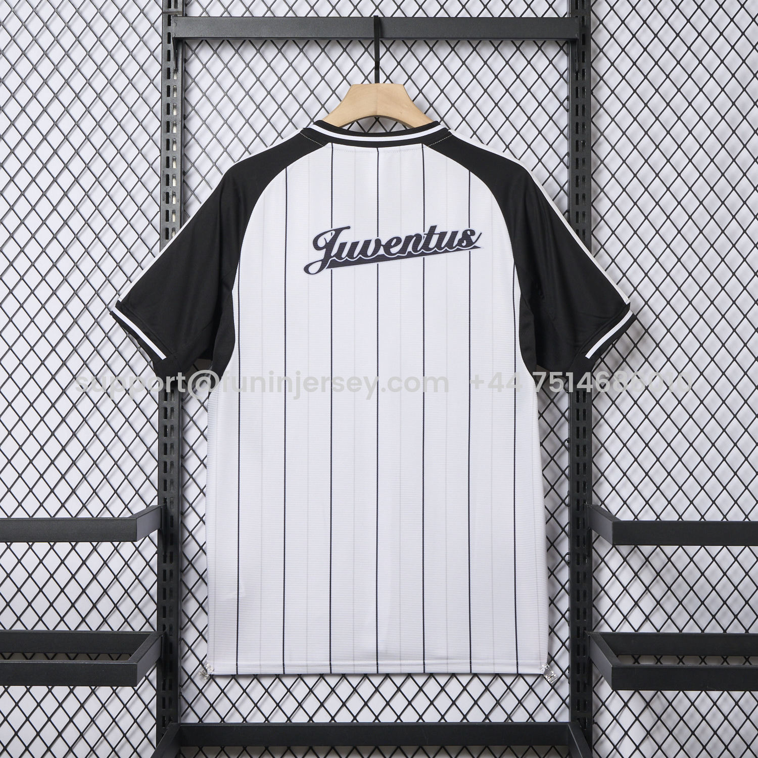 Funinjersey-Juventus 25-26 White Baseball Jersey with Black Stripes