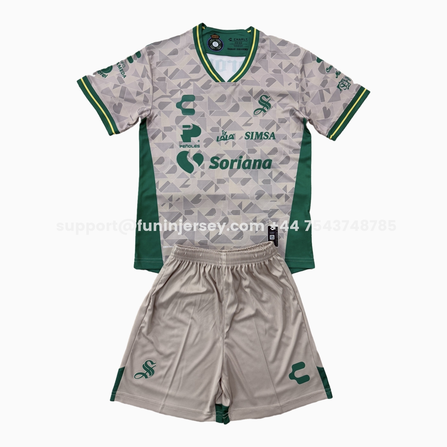 Funinjersey-Santos Laguna 25-26 Away Kids Kit