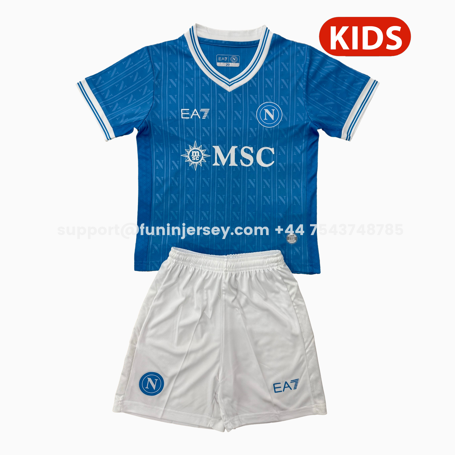 Funinjersey-Napoli 25-26 European Home Kids Kit
