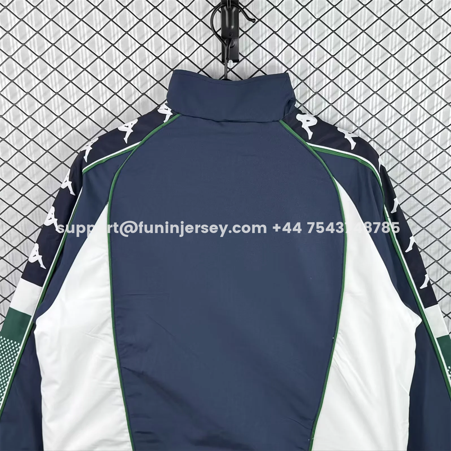 Funinjersey-Retro Real Betis 1997-98 Deep Blue And White Windbreaker